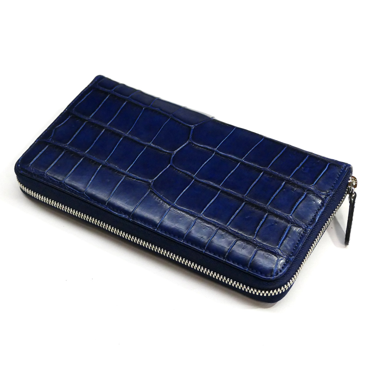 楽天市場】長財布 ラウンドファスナー ヒポポタマス カバ革 藍染