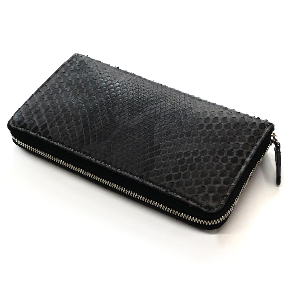 楽天市場】長財布 ラウンドファスナー財布 パイソン 財布 メンズ