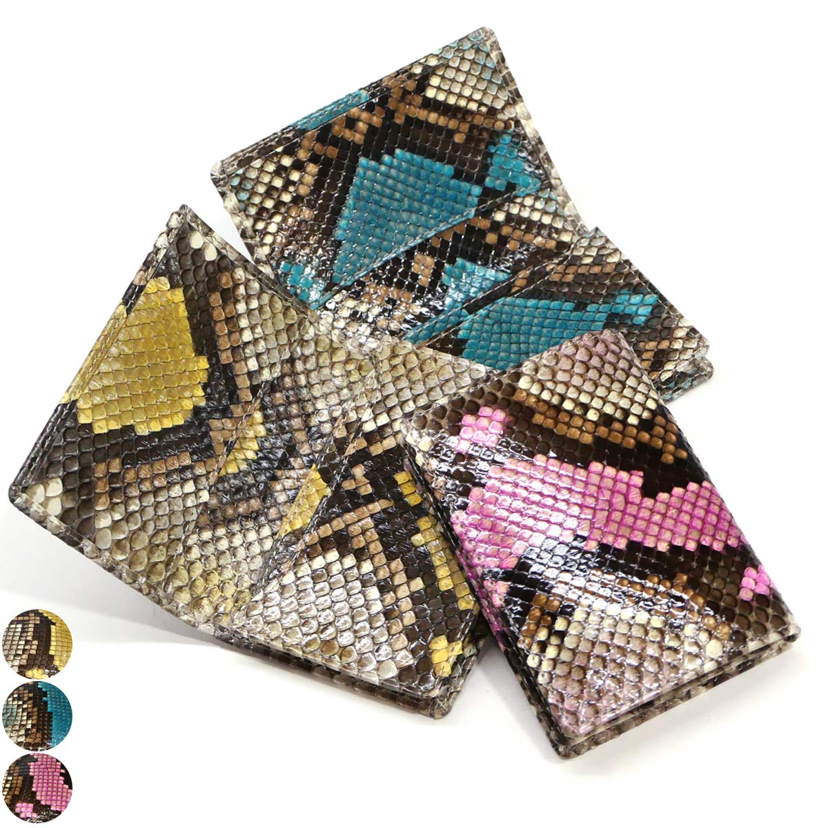 楽天市場】名刺入れ 通しマチ / 本革 パイソン革 ヘビ革