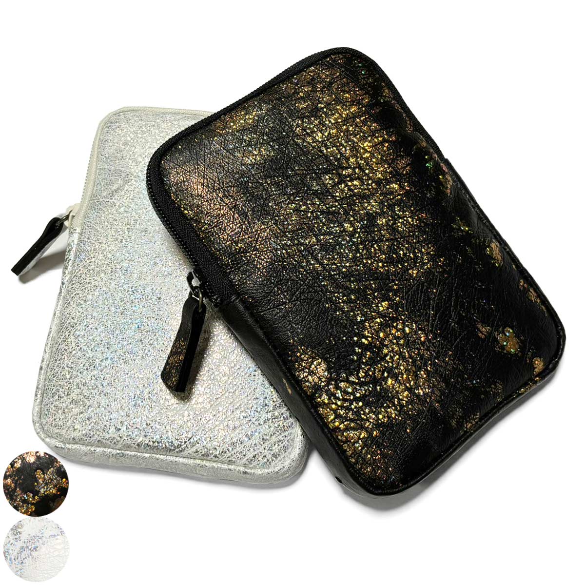 楽天市場】ポーチ マルチポーチ 通しマチ 縦型 本革 オーストリッチ