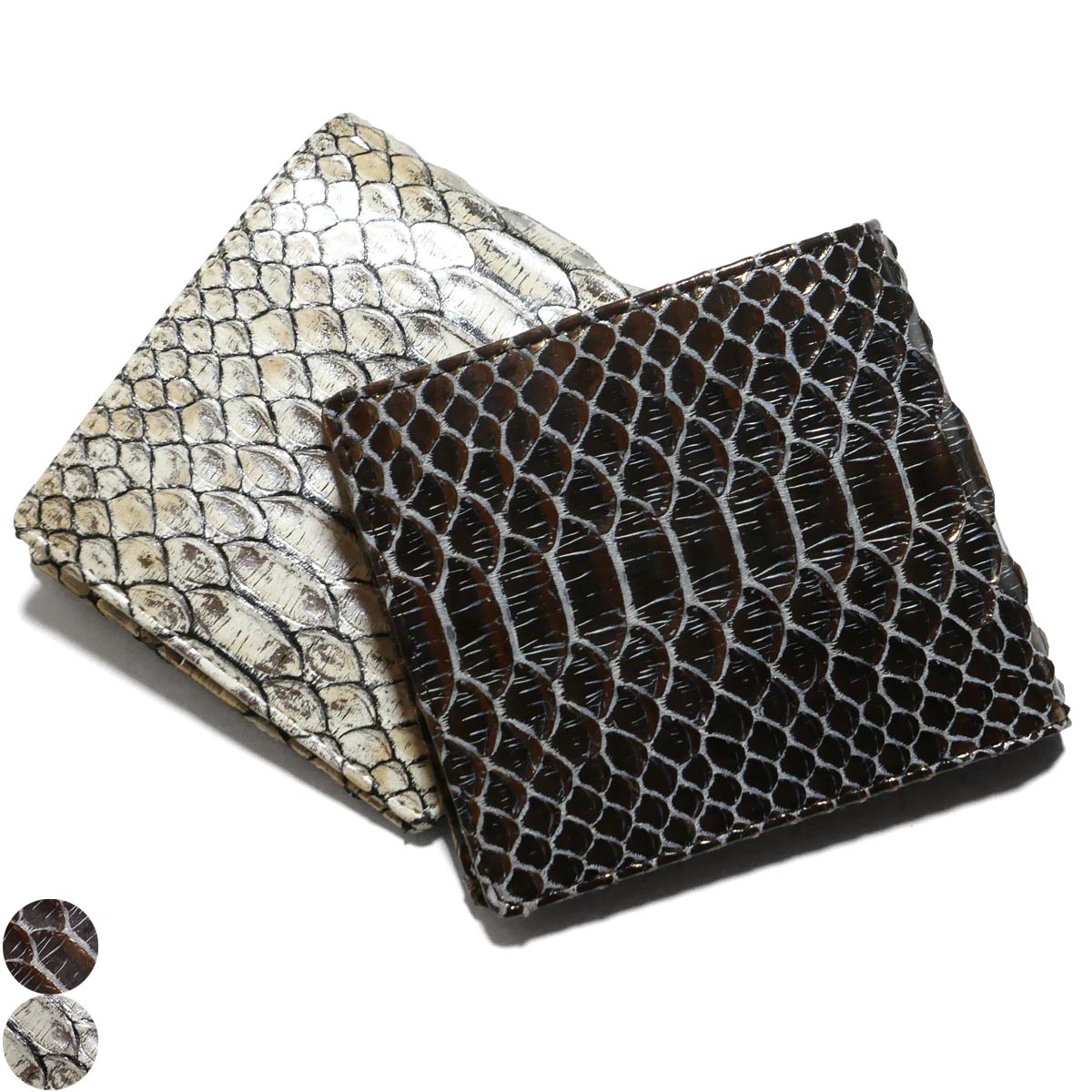 楽天市場】二つ折り パイソン 財布 レディース メンズ 折り財布 小銭