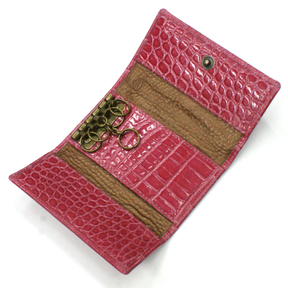 楽天市場】キーケース キーホルダー 鍵入れ クロコダイル ワニ革