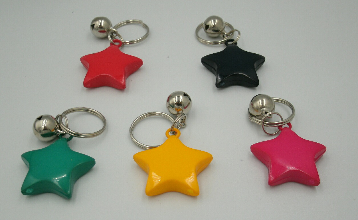 楽天市場 Fuji スターキーホルダー ハートキーホルダー 鈴付き 販80 定型外郵便５個以内140円 福祉と自転車 なかさん家
