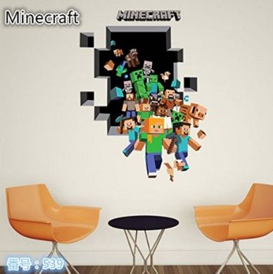 楽天市場 ウォールステッカー Minecraft マインクラフト 壁紙シール リボンシール付 84ｃｍ 112ｃｍ なかのふぁくとりー 楽天市場店