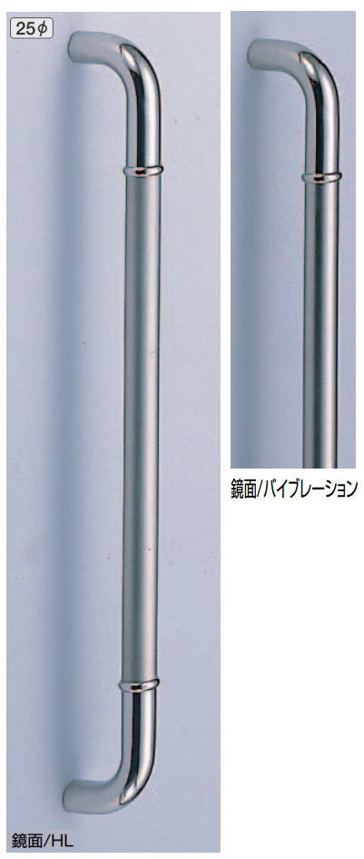 ドアハン ドアハンドル 玄関ドア用ドアハンドル ドアハンドル、頑丈な304ステンレススチール製 丸管付き ガラスフレームスライドドア