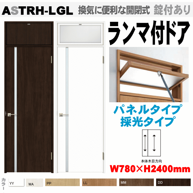 欄間　一対　建具 楽天市場】ランマ付ドア（パネルタイプ・採光タイプ）ガラス組込