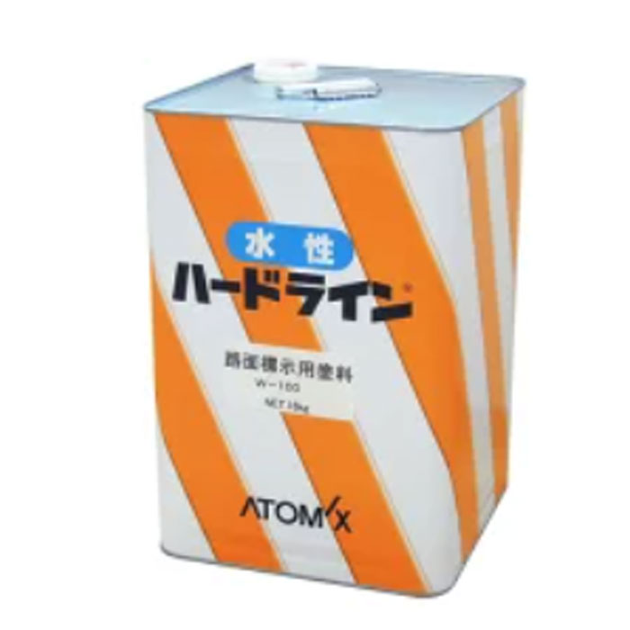 アトミクス　水性ハードラインＷ－１００　16kg　黄(道路標示黄色 日塗工D15-60V近似色)