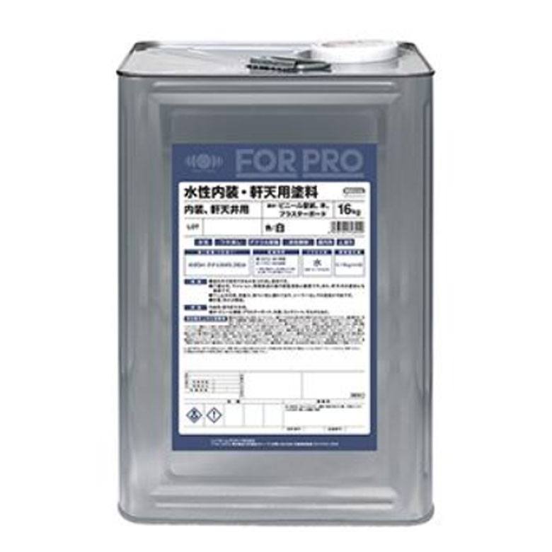 ニッペホームプロダクツ FOR PRO 水性内装・軒天用塗料 16kg 白 業務用 屋内外 シーラー不要 水性塗料