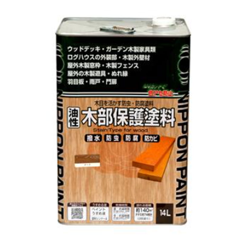 ニッペホームプロダクツ　油性木部保護塗料 14L　10色｜クラフトメイト店