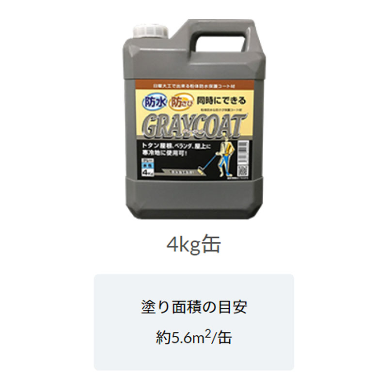 丸長商事 パワーテック グレーコート 防水・防錆中塗り材 4Kg