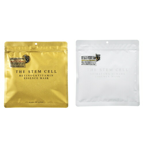 【楽天市場】フェイスマスク ザ ステムセル THE STEM CELL ESSENCE MASK 30枚 フェイスマスク  RETINOL＆VITAMIN/SHIRATAMA SUHADA 美容 スキンケア パック フェイス 顔 シートマスク シートパック 美容パック 美容 マスク 保湿 顔 日本 化粧品 ...