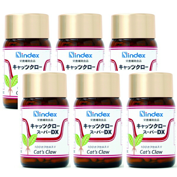 【基本宅配便送料無料】 『【ナチュラルインデックス】キャッツクロースーパーDX（377mg×100カプセル）　6個セット』画像