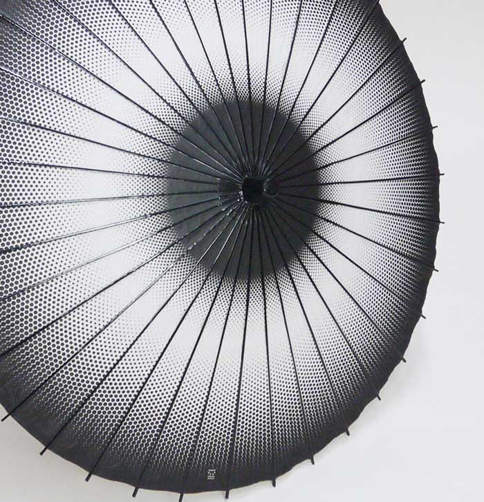 最高の 紙舞傘79cm二本継ぎ 黒 ドット柄 水玉 グラデーション 楽天市場 Indiatribune Com