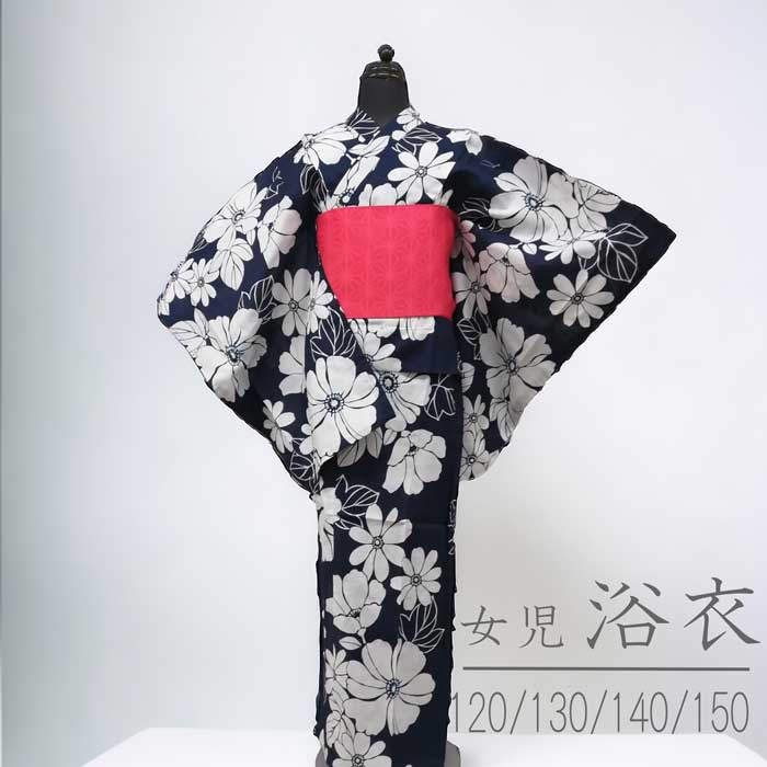楽天市場】【数量限定】古典柄 女の子浴衣《白》夏花120 130 140