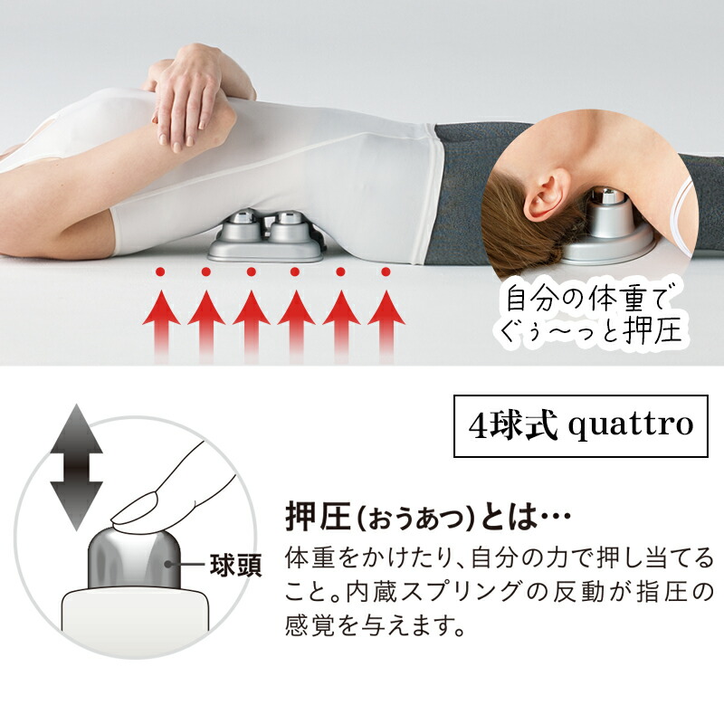 楽天1位・5％オフ／ 中山式 快癒器 magico μ 4球式 シルバー 日本製 首