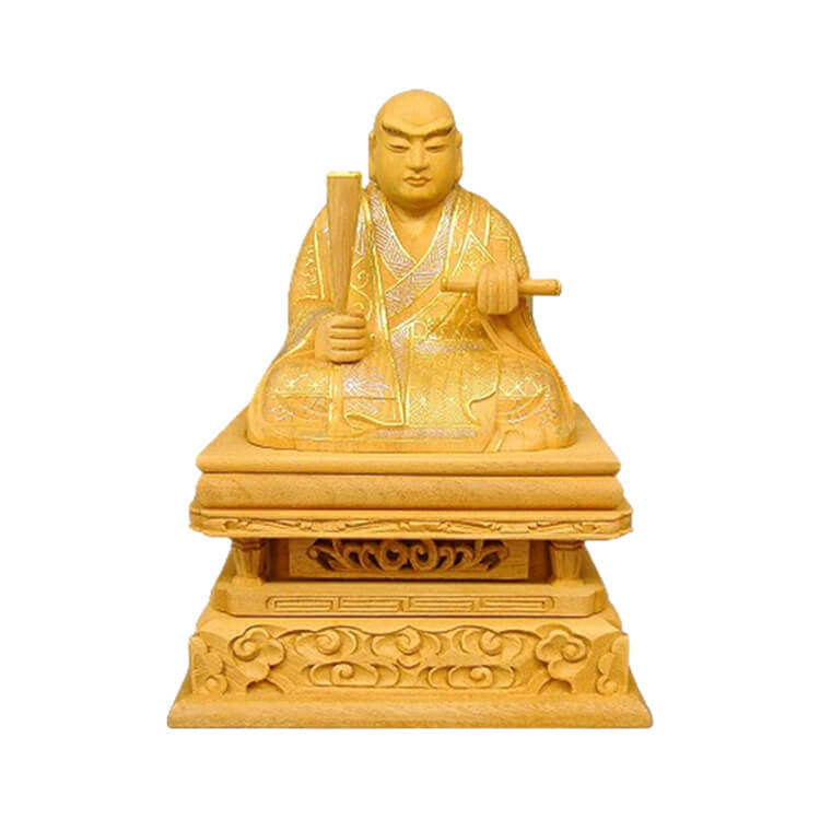 楽天市場】【仏像】日蓮聖人像（三宝尊後光）2寸（高さ19.8cm