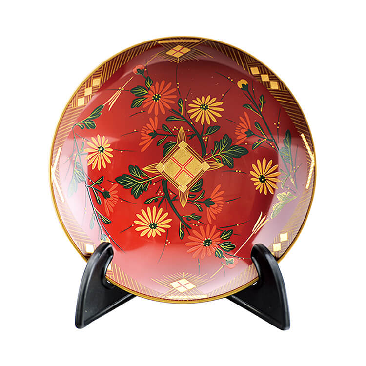 楽天市場】朱 3.9 単盃(スタンド付) 会津絵松竹梅(漆・手塗・手描