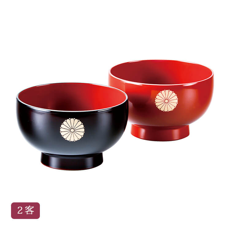 楽天市場】会津塗 木製 夫婦椀(溜・朱)段付 [漆塗り][夫婦汁椀][会津