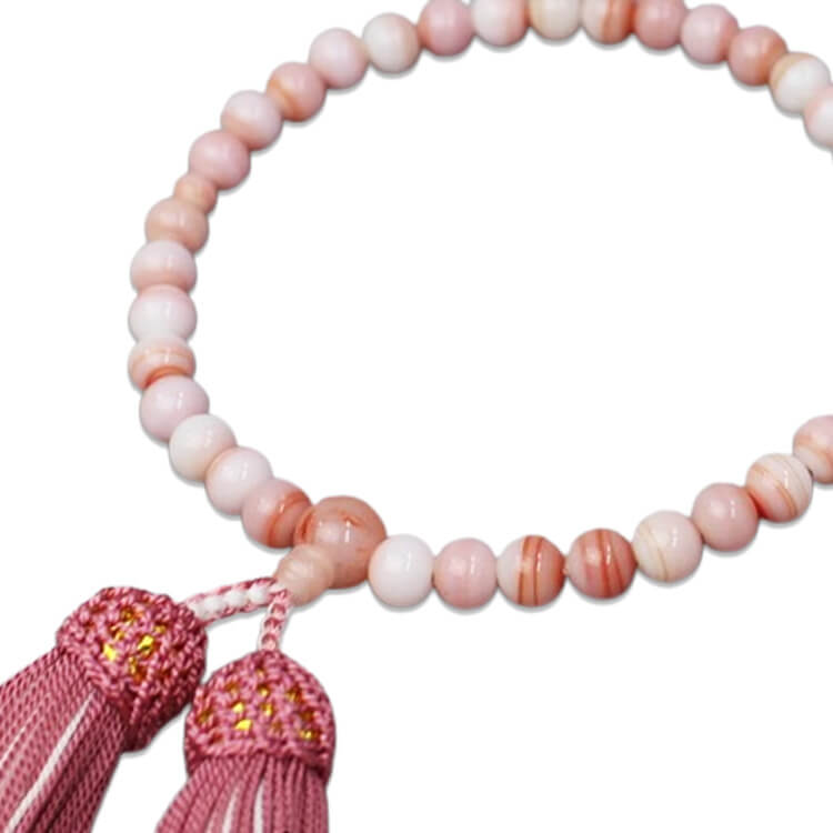 楽天市場】数珠 女性用 ハリピンクサンゴ 共玉 7mm玉 都襲房 サンゴ