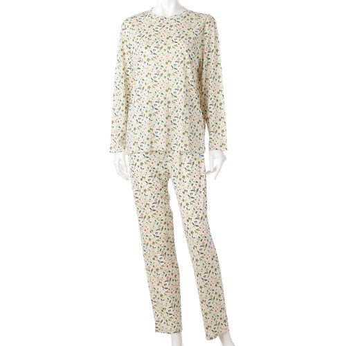 シルクプリントパジャマ M～L★この商いものは日本国内売りわたすの置き目品です★《お買い出し足し加える金がさ3,980円で貨物輸送無料》