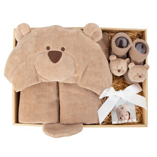 バスタオル＆ソックスギフトセット ピュア ムーベア★この商品は日本国内販売の正規品です★《お買い物合計金額3,980円で送料無料！》