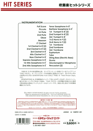 吹奏楽ヒット Qh 1539 Hard Days Generations Knock