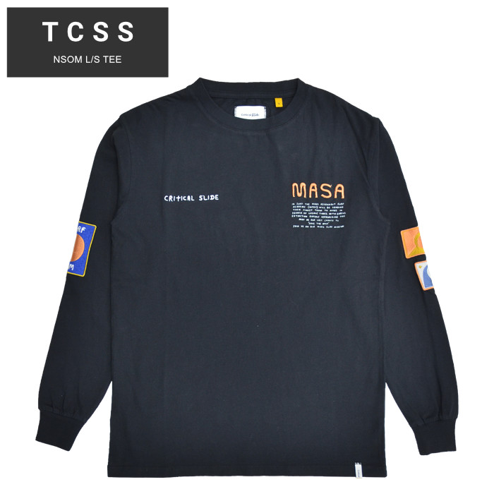 割引クーポン配布中 Tcss ティーシーエスエス ロンt Nsom L S T Shirt Tee 長袖 Tシャツ トップス カットソー メンズ S Xl ブラック Te2163 単品購入の場合はネコポス便発送 Rcp Maf Gov Ws