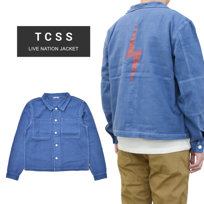 【割引クーポン配布中】 TCSS (ティーシーエスエス) ジャケット LIVE NATION JACKET キャンバスジャケット メンズ アウター ブルー S-XL JK1825 【RCP】【在庫一掃】