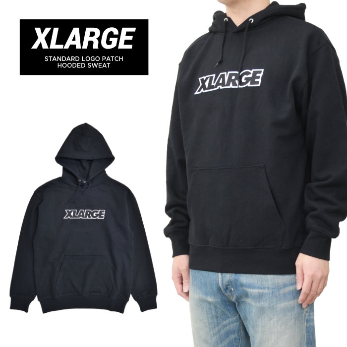 安い 割引クーポン配布中 Xlarge エクストララージ パーカー Standard Logo Patch Pullover Sweat プルオーバーパーカー スウェット フリース メンズ S Xl ブラック あす楽対応 Rcp 早割クーポン Josenopolis Mg Gov Br