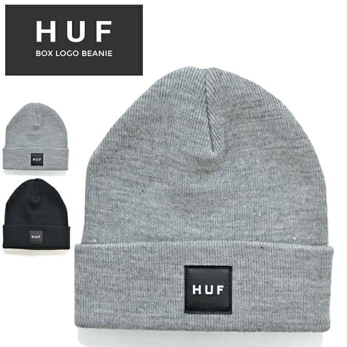 【新品未使用】HUF ビーニー ニット帽 セット売り ブラック オフホワイト HUF ハフ ニット帽 メンズ セット ボックス ビーニー ( Huf Set