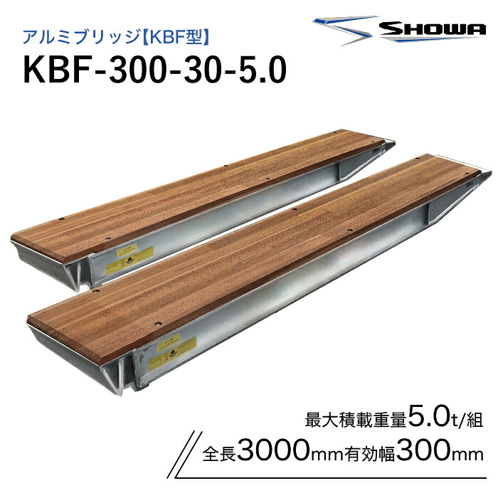 KBF-300-30-5.0 軽銀ブリッジ回路 昭和 5.0t(5t) ツメ式 全長 3000/ 法的有効性幅 300(粍) 2本 組