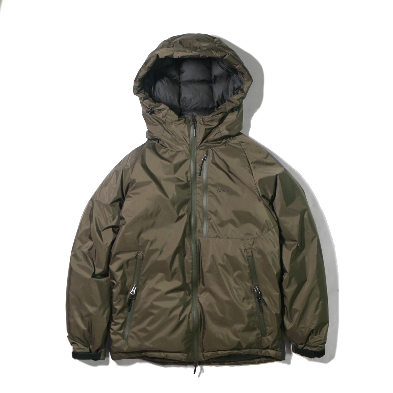 NANGA ナンガ AURORA DOWN JACKET　オーロラダウンジャケット（メンズ） KHAKIカーキ 　ダウンジャケット　羽毛　防寒　保温　暖か　760FP　キャンプ　アウトドア　カジュアル　タウンユース　ミリタリーカラー