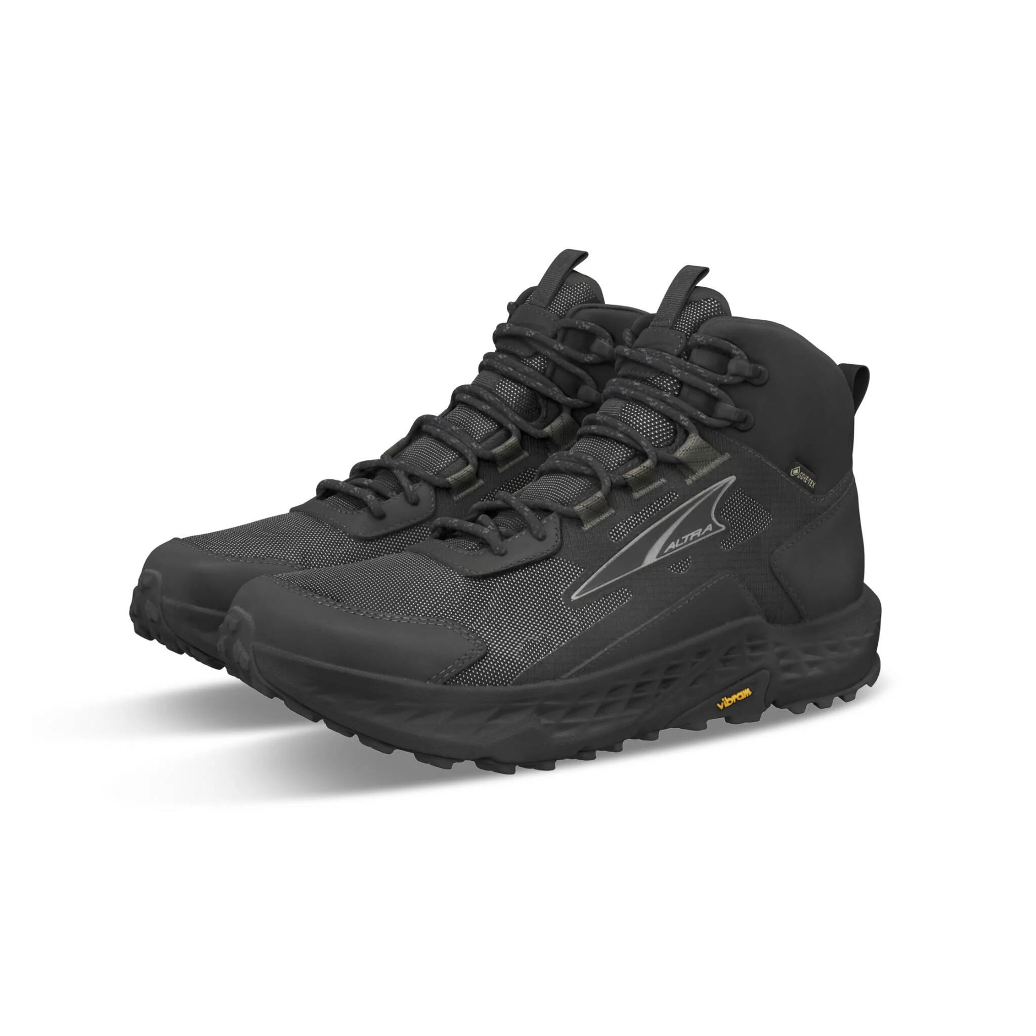 ALTRA アルトラ　TIMP 5 HIKER GTX W　ティンプ5ハイカーGTXウィメン　レギュラーフィット/ハイキング/ゼロドロップ/幅広/快適/クッション性/グリップ/安定感/フィット感 BLACK　軽量ミッドカット　防水　ビブラムソール　メガグリップ　女性用｜ナムチェバザール店
