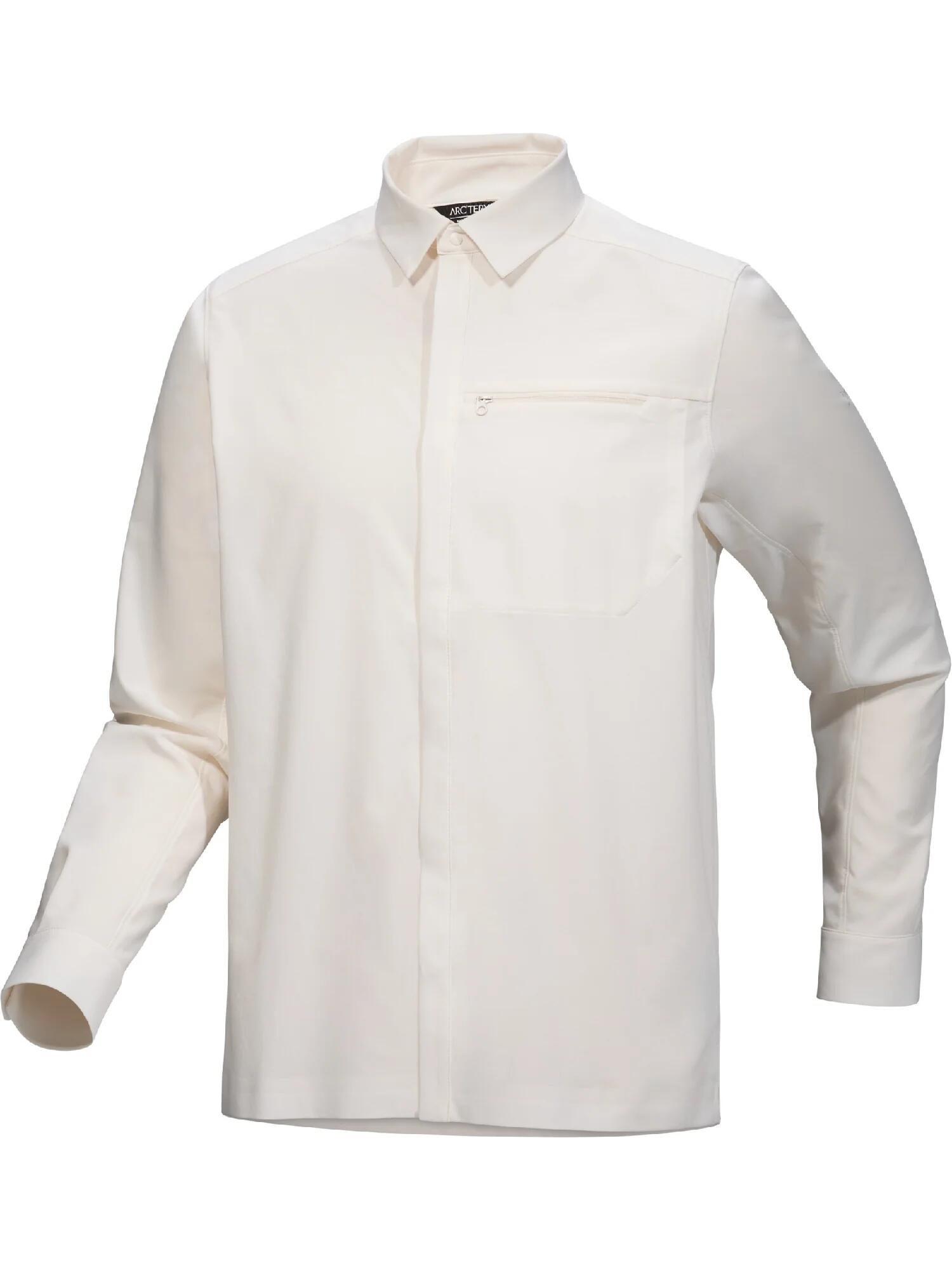 国内正規品　Arc&rsquo;teryx　アークテリクススカイラインLSシャツ メンズ　Skyline LS Shirt Mロングスリーブ　長袖　　Arctic Silk　白機能シャツ　アウトドア/登山/トレッキング/トップス/カットソー/シャツ速乾　軽量　立体構造　X00001062103｜ナムチェバザール店