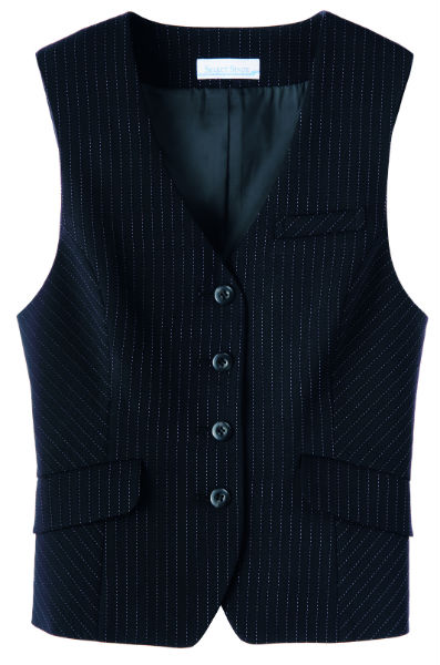 SA250V ベスト 神馬本店(selectstage)事務服・制服5号~19号 ポリエステル99%・ナイロン1%