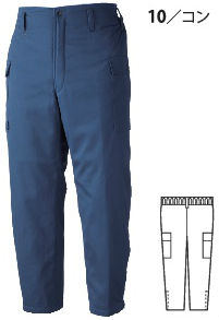 4811 防寒カーゴパンツ XEBEC ジーベック 防寒 秋冬作業服 作業着 M L LL 3L 4L 5L ポリエステル65％・綿35％