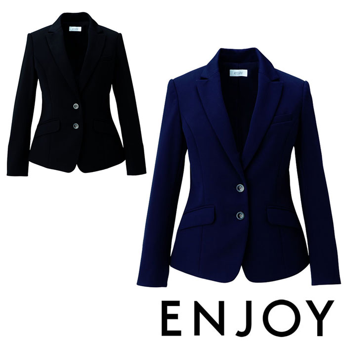 EAJ685 ジャケット ENJOY・カーシーカシマ・KARSEE 事務服・制服 5号～17号 ポリエステル95％・キュプラ5％