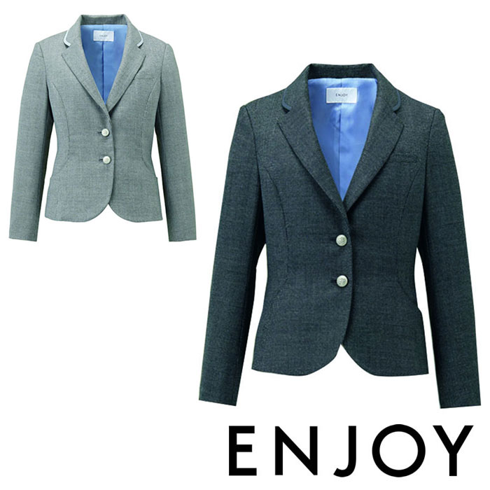 EAJ718 ジャケット ENJOY・カーシーカシマ・KARSEE 事務服・制服 5号～17号 ポリエステル60％・ウール40％