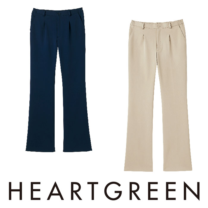 HM1785 ニットストレートパンツ HEARTGREEN・カーシーカシマ・KARSEE 介護・福祉 S～3L ポリエステル100％