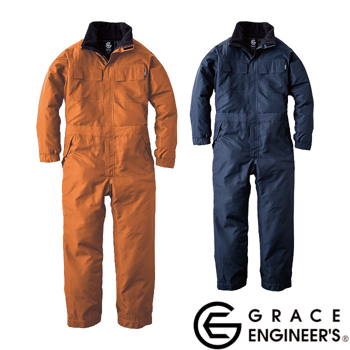 GE-780 ウインパツナギ エスケープロダクト 秋冬 GRACE ENGINEER'S つなぎ服 オーバーオール ツナギ 作業服 作業着 防寒ツナギ 防寒着 防寒ウェア 自動車 整備 酪農 農業 S～4L ポリエステル100％ 撥水生地 の商品写真