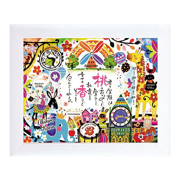 福袋特集 21 出産祝い ネームインポエム 名前ポエム 名前詩 誕生日プレゼント Poem In 幸せの記録 カーニバル 1人用 Name イラスト Np 3807 Jukeboxdiner Com