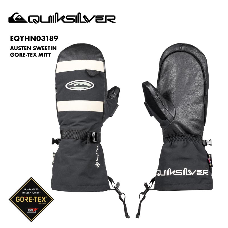 QUIKSILVER/クイックシルバー メンズ ミトングローブ AUSTEN SWEETIN GORE-TEX MITT 2024-25 SNOW EQYHN03189 スノーボード スキー 手袋 防寒 ゴアテックス 防水 防数 タッチパネル対応 ゴーグル拭きパネル 撥水 男性用 型落ち アウトレット