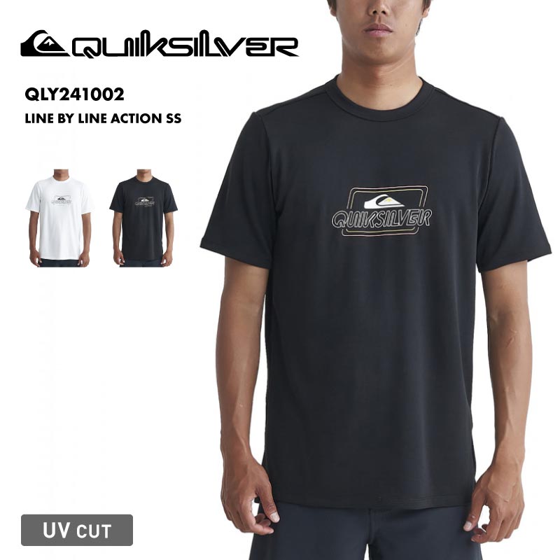 ★QUIKSILVER★半袖 ラッシュガード/ 基本フィット UPF50+ クイックシルバー（Quiksilver）ラッシュガード 半袖 Tシャツ UV