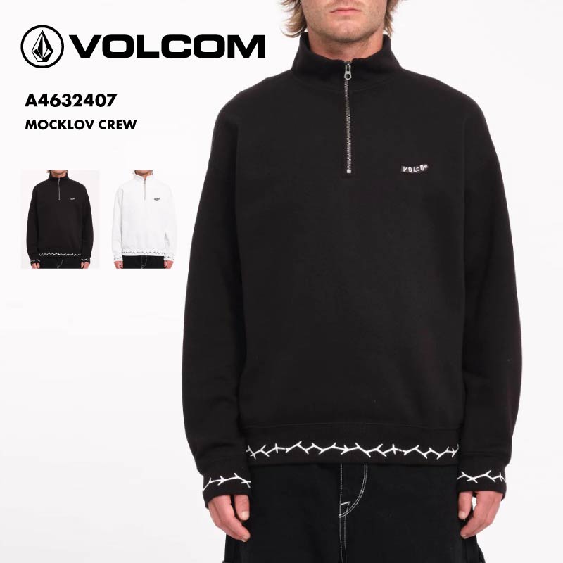 VOLCOM ボルコム ブラック LET IT STORM CREW スウェット VOLCOM ボルコム ブラック LET IT STORM CREW スウェット