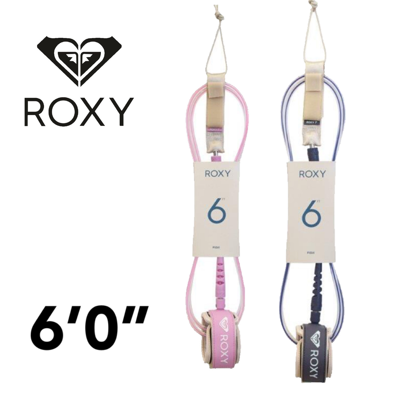 Roxy Fiji 6 Pink Navy ロキシー サーフィン用 リーシュコード ショートボード ピンク ネイビー かわいい オシャレレディース キッズ Sermus Es