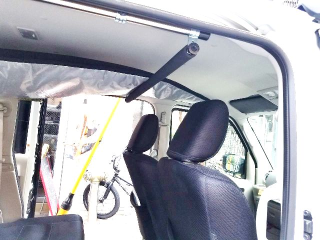 エブリイ Da17w Da17v キャリア キャンプ サイドバー サイドバースライドバーセット サーフィン スキー スノーボード ラック ロッドホルダー 収納 天井 室内 棚 職人棚 脚立 荷室 車中泊 車内 車内キャリア 車内天井活用 釣り 高さ自由自在 代引き不可 Da17v