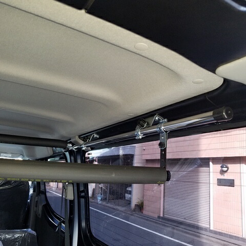 NV350キャラバンDXサイドバー(ショート)amp;スライドバー2本セット車内キャリア