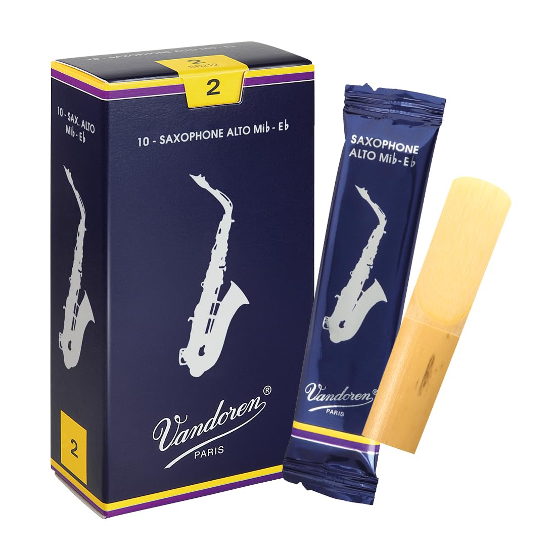 バンドーレン コントラルトサキソフォン 先んじる 伝統的 Vandoren Traditional アルトサクソフォン用 10枚入り口・入口 定番 一般受け 定番の青箱 吹奏楽 古典派音楽 ズージャー 未経験者から労働者階級まで愛用 十分な量な硬さ