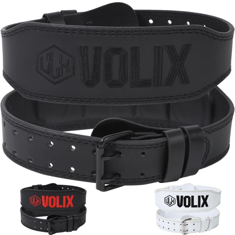 VOLIX トレーニングベルト【マイクロファイバーレザーで生地がやわらかく体にフィット】リフティングベルト パワーベルト 筋トレ