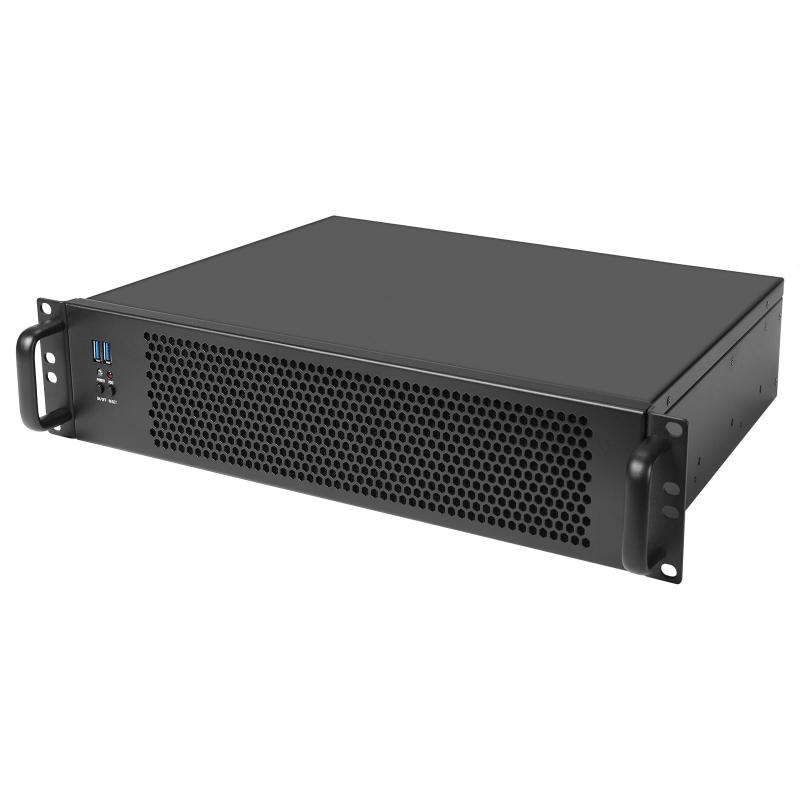 IPCHASSIS 2U ATX ラックマウントシャーシ奥行13.38インチ Flex ATX PSU